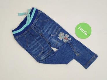 koszulka z traktorem dla dziecka: Denim pants, 12-18 months, condition - Very good — 2