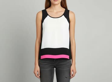 czarne bluzki dopasowana: Top damski, rozmiar M — 5