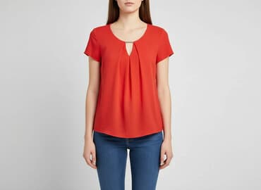 tanie bluzki z krótkim rękawem: Bluzka damska, rozmiar S — 5