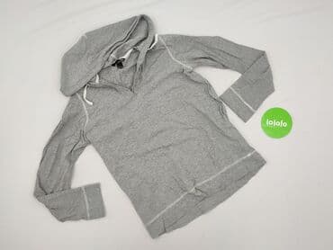 niebieska bluzka h m: H&M, Bluza z kapturem damska, rozmiar L — 3