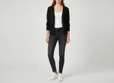 sweter z dekoltem v: Beloved, Kardigan damski, rozmiar M — 6