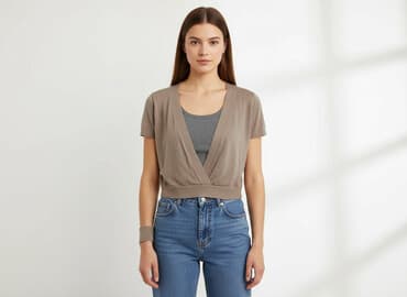 buty na koturnie z futerkiem: Promod, Kardigan damski, rozmiar M — 9