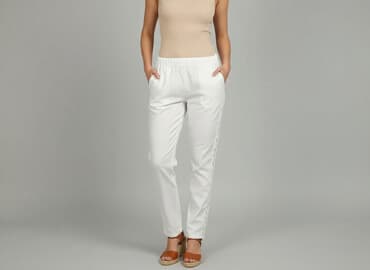 spodnie ze streczem co to znaczy: Spodnie materiałowe damskie, rozmiar M — 1