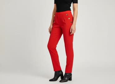 spodnie na impreze: F&F, Spodnie materiałowe damskie, rozmiar XS — 7