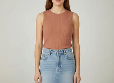 bluzki prazkowane: Pieces, Top damski, rozmiar M — 6