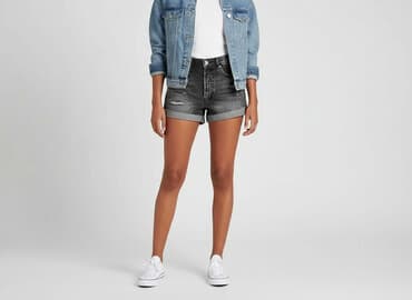 poszarpane krótkie spodenki: H&M Divided, Szorty damskie, rozmiar L — 7