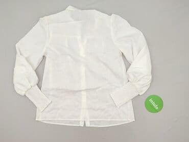 biała bluzka ze stójką damska: Bluzka damska, rozmiar M — 3