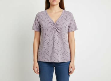 lawendowa bluzki damskie: Moda, Bluzka damska, rozmiar M — 7