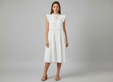 sukienka midi na wesele koronka: Sukienka damska, rozmiar L — 6