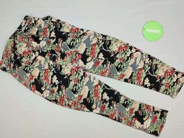 legginsy damskie kwiaty: Spodnie materiałowe damskie, rozmiar M — 3