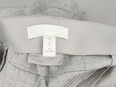 spodnie czerwone w kratę h m: H&M, Material trousers for women, size XS — 5