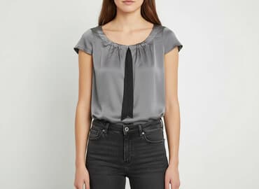 srebrna bluzka h m: H&M, Жіноча блуза, розмір L — 1