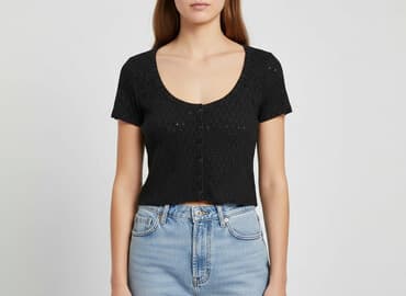 kamizelka damska krótka h m: H&M, Top damski, rozmiar S — 7