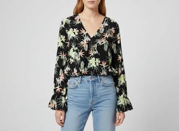 hm bluzki z krótkim rękawem: H&M, Bluzka damska, rozmiar S — 6