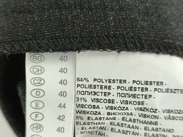 legginsy damskie plus size: Yessica, Material trousers for women, size L (EU 40) — 5