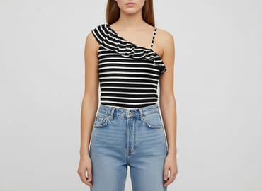 bluzka damska na jedno ramię: Top damski, rozmiar S — 1