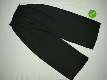 aladynki: Czarne, damskie spodnie o szerokiej nogawce (culottes/palazzo) z — 2