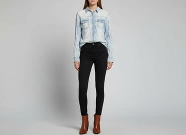 bluzki jeansowe: Koszula damska, rozmiar S — 7