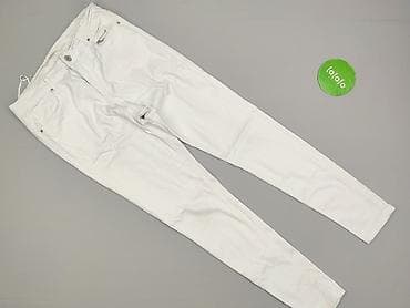 biale materialowe spodnie: Goodies, Spodnie materiałowe damskie, rozmiar L — 2