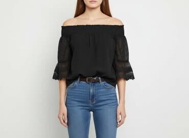 bluzka damska ze ściągaczem na dole: Жіноча блуза, розмір M — 1