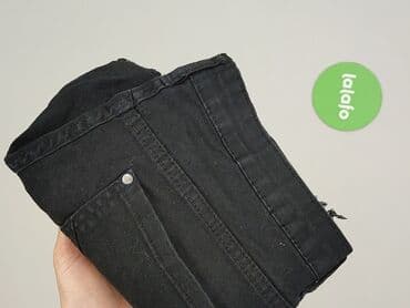 czarne krótkie spodenki z dziurami: Szorty damskie, rozmiar S — 5