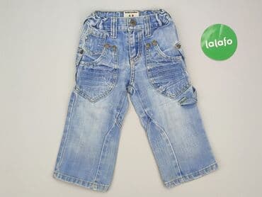 modne jeansy: Denim pants, 9-12 months, condition - Good — 2