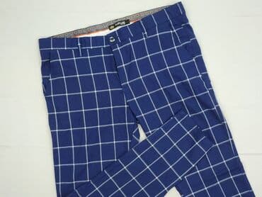 new yorker spodnie w krate: Material trousers for women, size S — 2