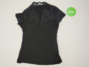 czarne bluzki z krótkim rękawem allegro: Peacocks, T-shirt damski, rozmiar XL — 2
