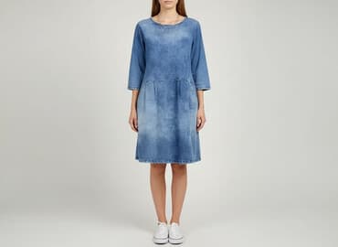 sukienki dżinsowe dla puszystych: Sukienka damska, rozmiar M — 1