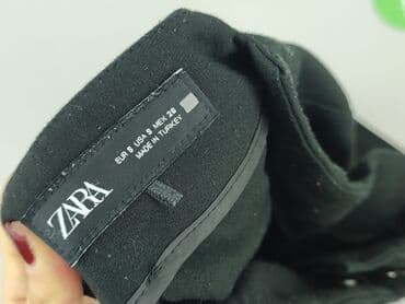 czerwone spodnie z wysokim stanem zara: Zara, Брюки жіночі, розмір S — 4