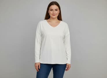 bluzka z długim rękawem calvin klein damska: Bluzka damska, rozmiar 3XL — 1