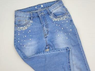 srebrne jeansy: Jeans for women, size M — 1