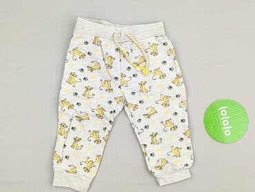 czarne spodnie woskowane: Sweatpants, Disney, 12-18 months, condition - Very good — 2