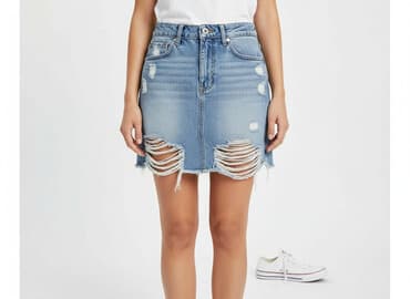 spodenko spódniczka jeans: Brave Soul, Spódnica damska, rozmiar S — 7