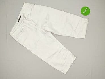 biale szerokie jeansy: Spodnie 3/4 damskie, rozmiar XL — 2