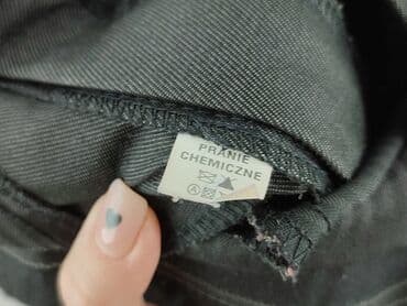 sinsay czarne spodnie z wysokim stanem: Suit pants for men, size S — 4