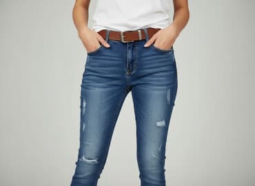 jeansy do kostki: Fashion Jeans, Jeansy damskie, rozmiar M — 7