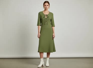 oliwkowe buty: Sukienka damska, rozmiar S — 5