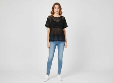 czarne bluzki siateczka: Atmosphere, T-shirt damski, rozmiar M — 7