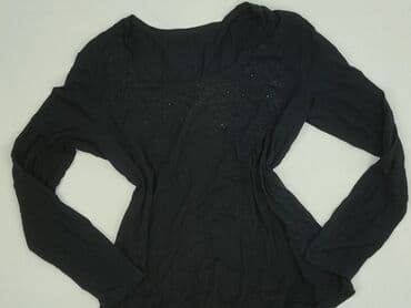 czarne t shirty damskie w serek: Bluzka damska, rozmiar L — 1