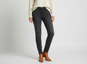 czarne skinny jeans: Jeanswear, Jeansy damskie, rozmiar L — 5