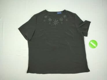 czarne obcisła bluzki z długim rękawem: Fashion, Жіноча блуза, розмір 5XL — 2