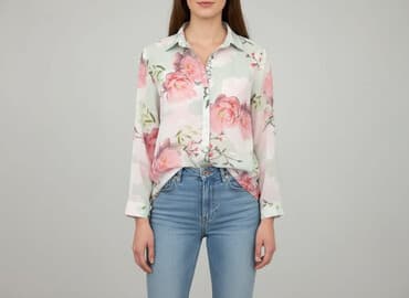 bluzki z kwiacistym wzorem: Julipa, Koszula damska, rozmiar S — 6