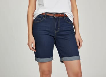 szorty jeansowe damskie luzne: Denim, Szorty damskie, rozmiar L — 6