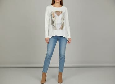 bluzki koszulowe białe: Bluzka damska, rozmiar S — 1