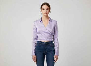 liliowy garnitur damski: INC International Concepts, Bluzka damska, rozmiar XS — 6