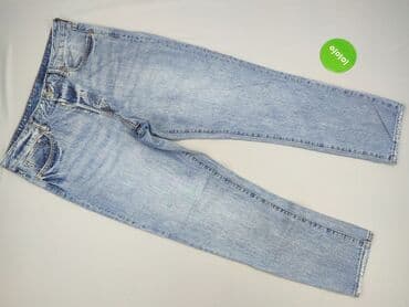 szerokie dżinsy z wysokim stanem: Vintage Denim, Jeansy damskie, M — 2