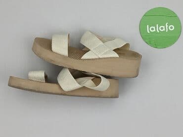 sandały na koturnie z pomponami: Sandały damskie, rozmiar 39 — 5