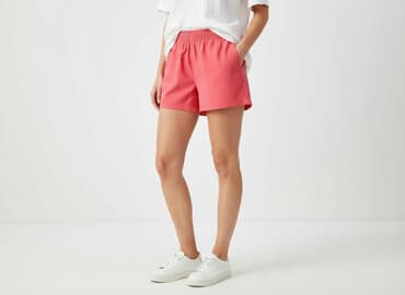 różowe krótkie spodenki damskie: Szorty damskie, rozmiar S — 5