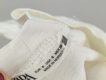 białą bluzka z długim rękawem zara: Bluzka damska, rozmiar S — 4